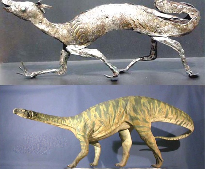 Древнее изображения динозавров