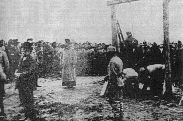 Талергоф в 1917 г. Место, где проводились лагерные экзекуции