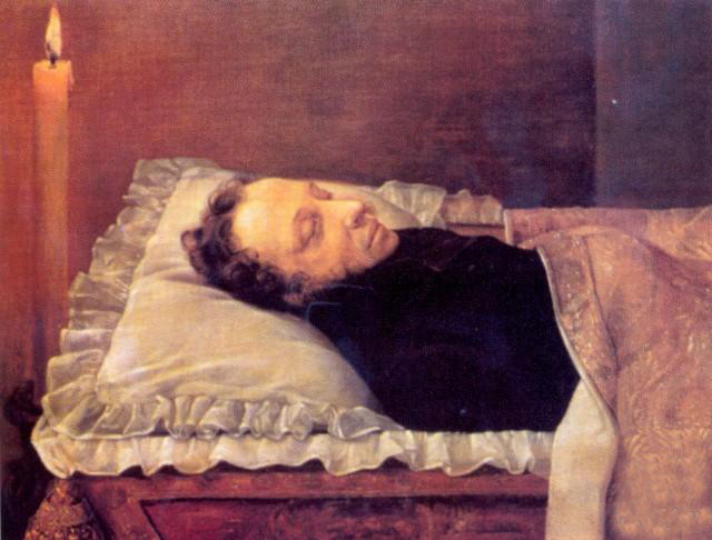 Пушкин в гробу. Козлов А.А. 1837 (?)