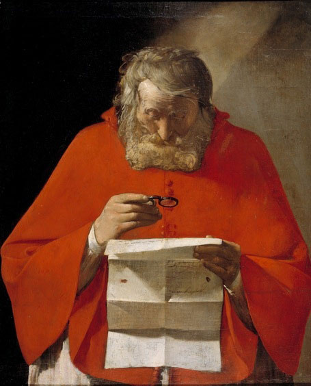 Ж. де Латур. Св. Иероним, читающий письмо.