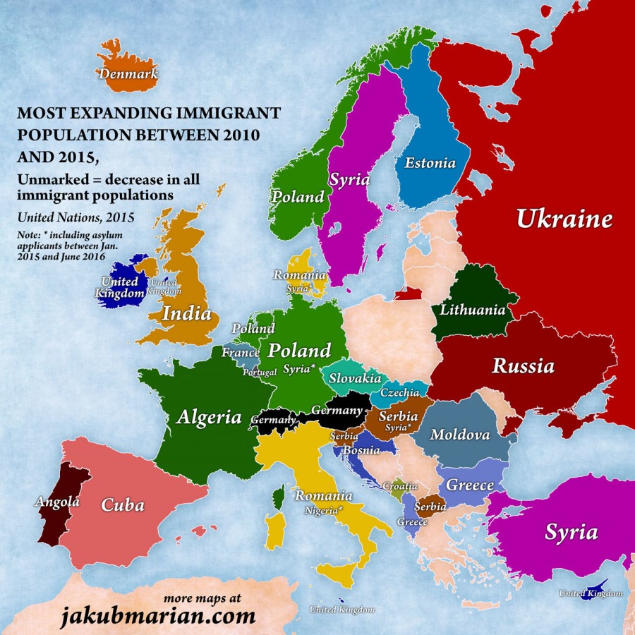 Эти карты изменят ваши представления о миграции в Европе