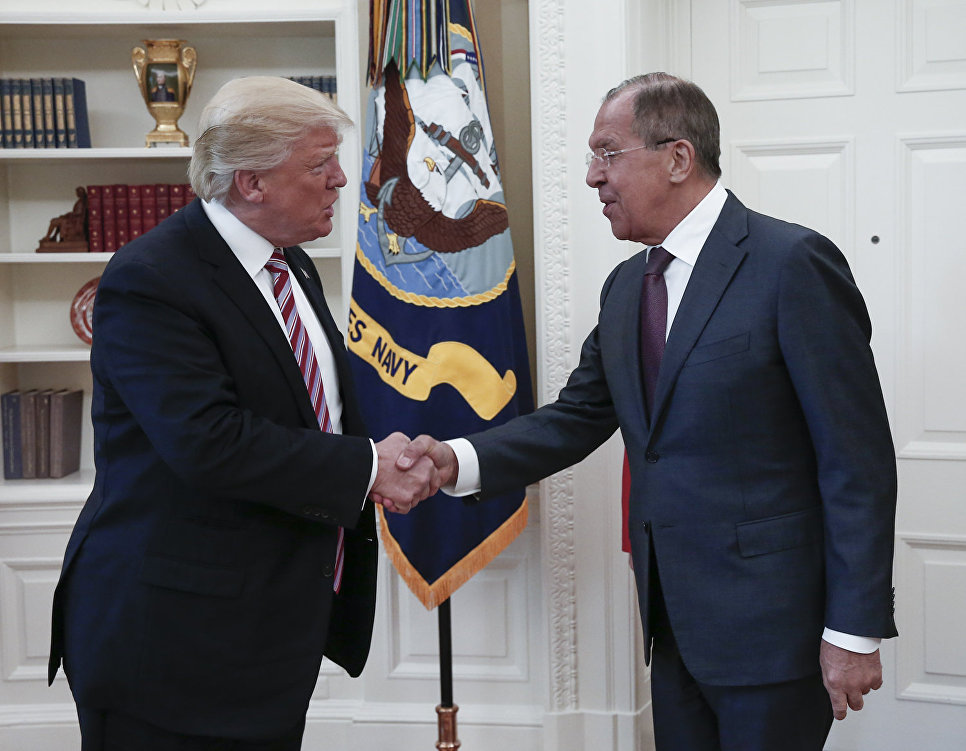Встреча министра иностранных дел России Сергея Лаврова и президента США Дональда Трампа в Вашингтоне. 10 мая 2017