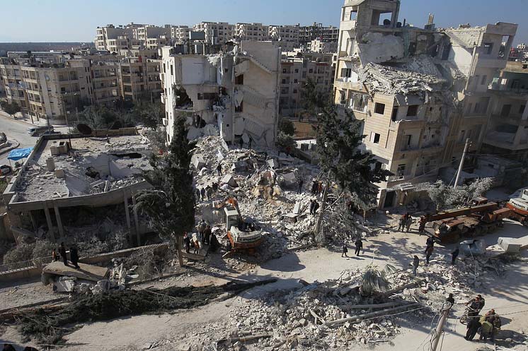 Сирийский город Идлиб. © REUTERS/Ammar Abdullah