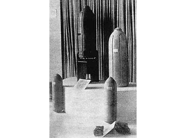 Керамические бомбы «системы Удзи», обнаруженные в руинах комплекса отряда 731