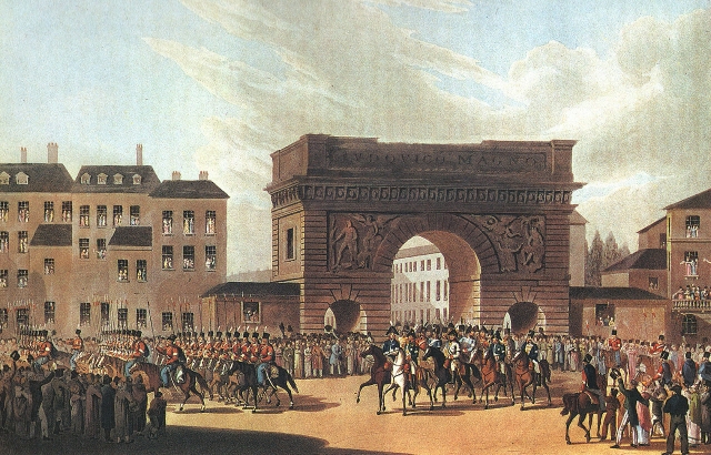 Неизвестный художник. Вступление российских войск в Париж. 31 марта 1814 года. 1815
