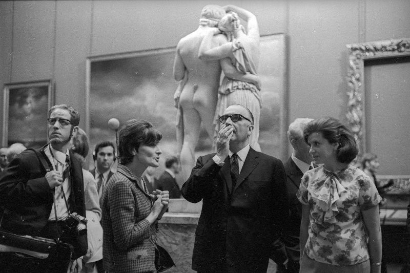 Премьер-министр Франции Жорж Помпиду в Русском музее, 1967 год.