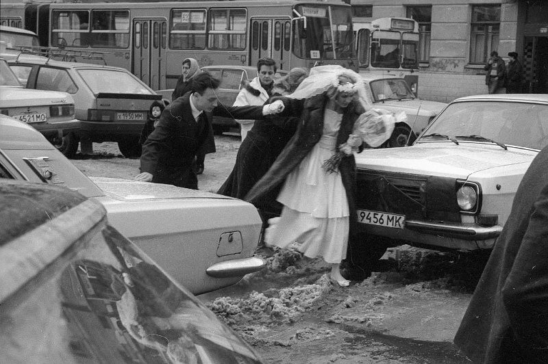 Венчание в Елоховском соборе, Москва, 1990 год.