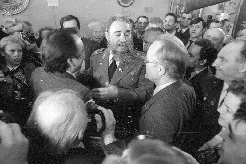 Визит Фиделя Кастро в СССР. Москва, 1986 год.