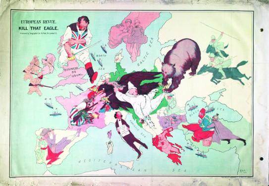 Из серии «Сатирические карты Первой мировой войны» (1914–1915)