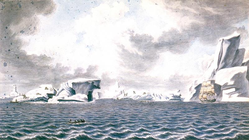Павел Михайлов. Вид ледяных островов. 1820
