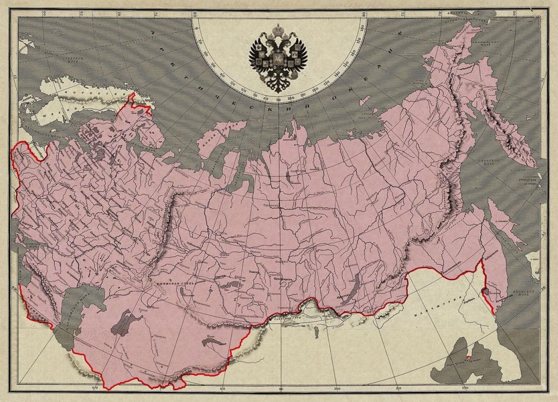 Карта россии до 1900 года крупным планом