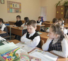 Урок русского языка в школе Санкт-Петербурга